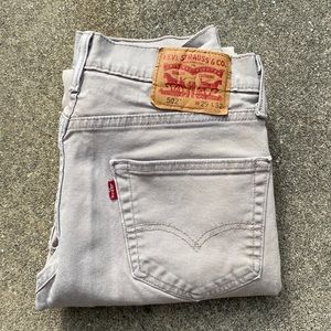 Mens Levi khaki denim jeans.